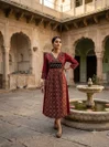  1230 By Naisha Cotton Printed With Mirror Handwork Jaipuri Kurtis